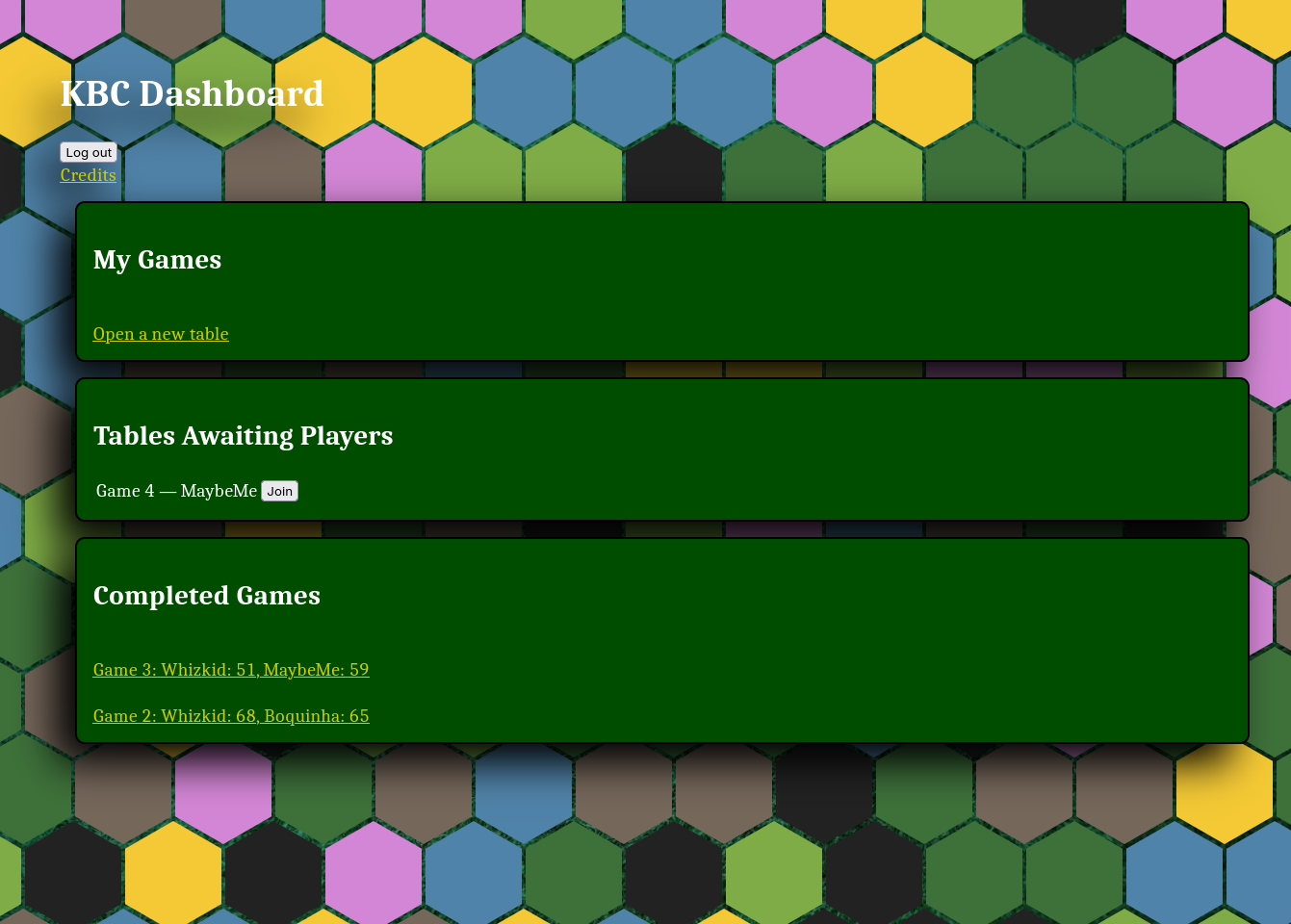 Game lobby