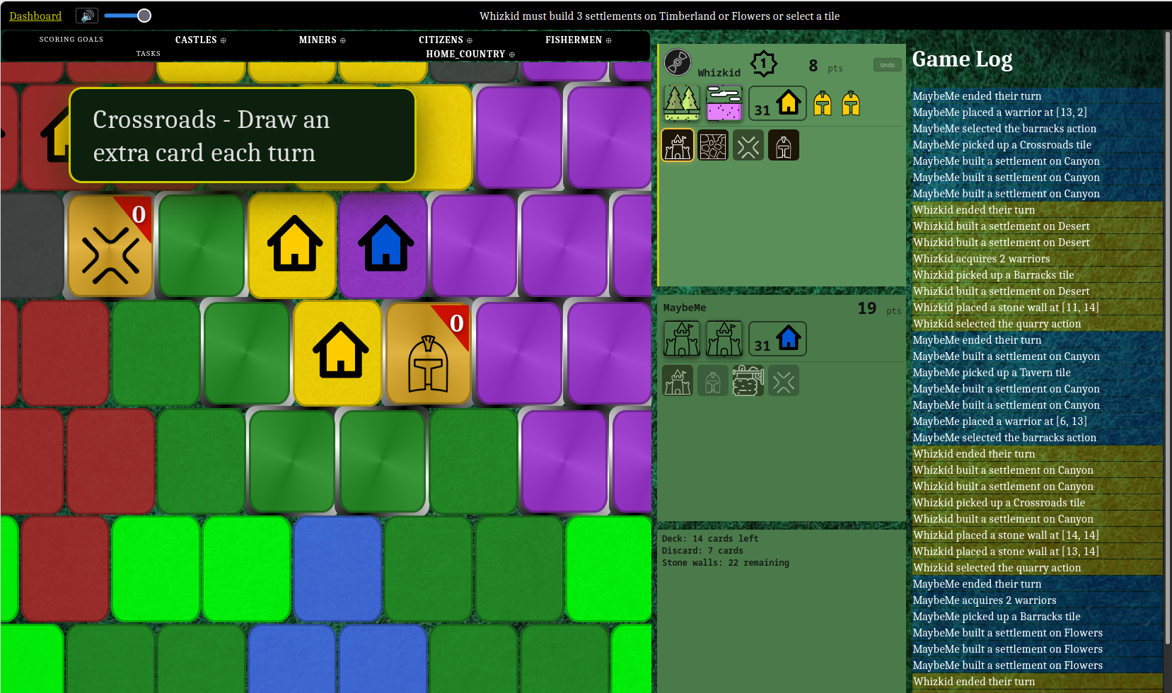 Kingdom Builder game board